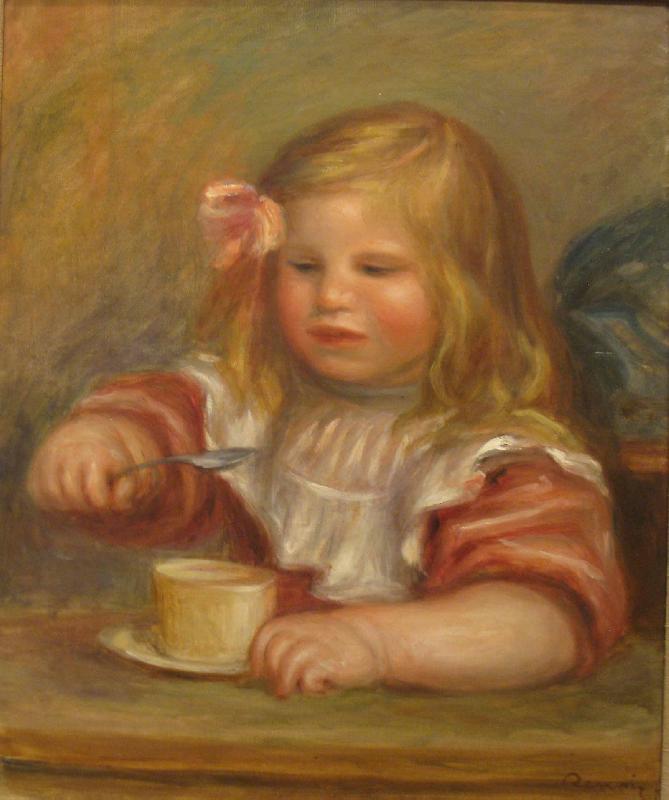 Pierre-Auguste Renoir Coco Eating His Soup oil painting picture